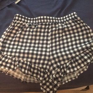 Never worn black and white plaid shorts -Forever21
